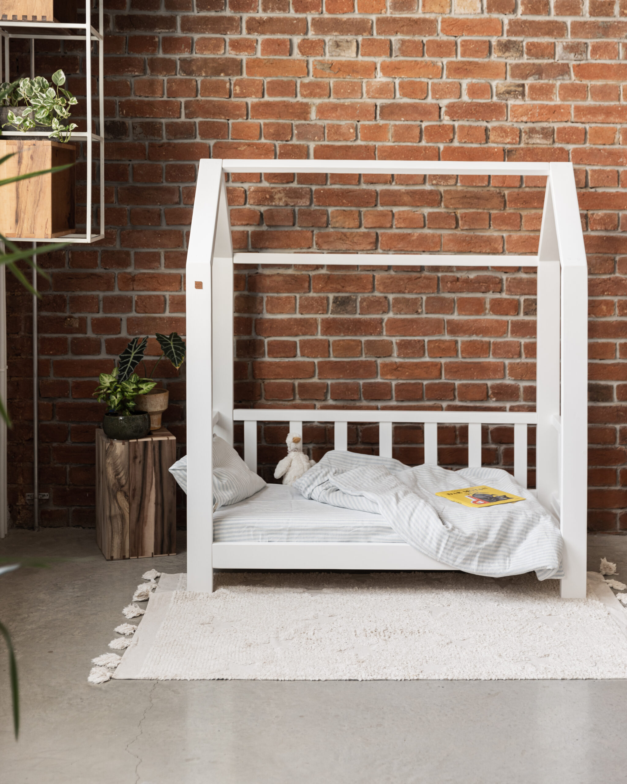 Dusty Blue Large Stripes lagen til børn