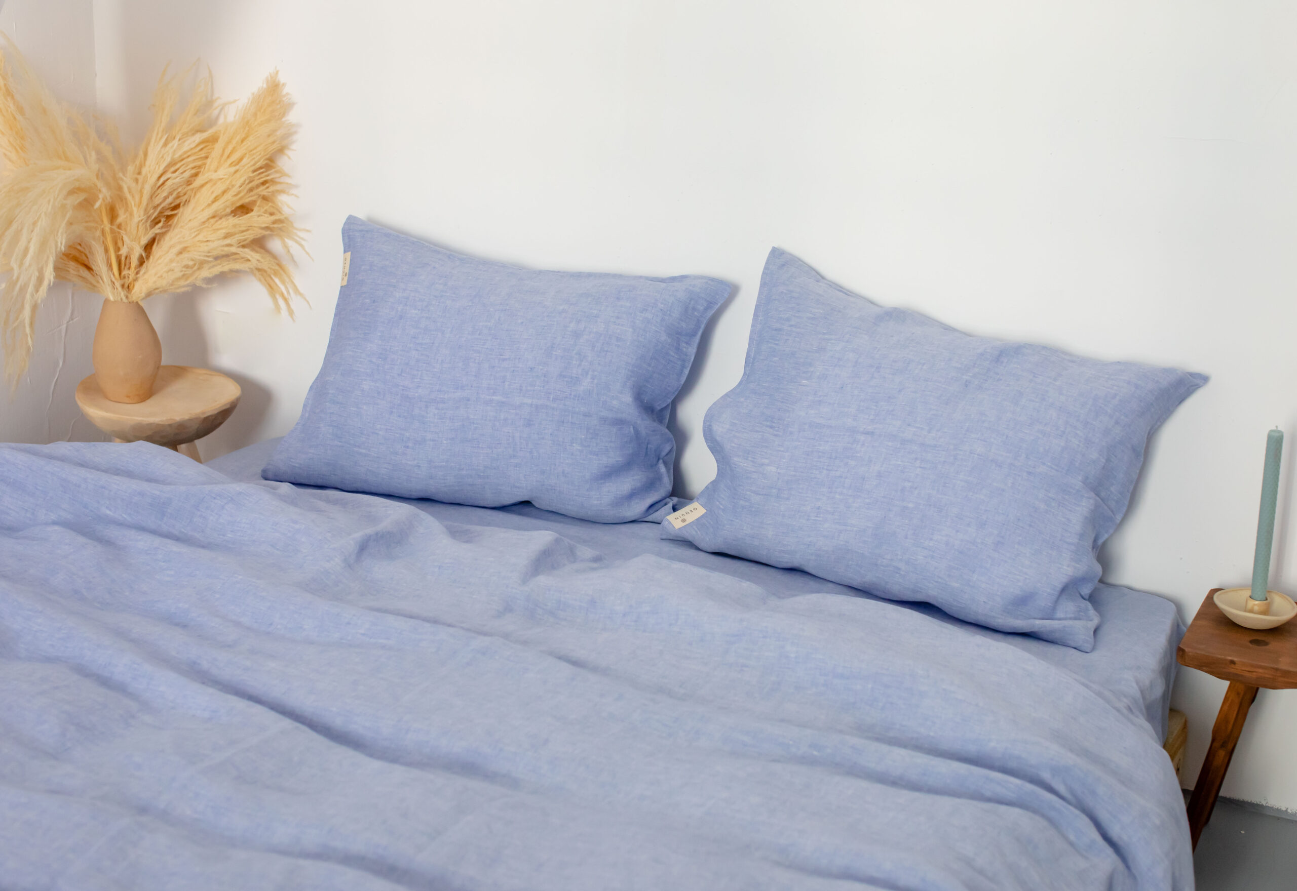 Sæt Ocean Blue pudebetræk 50x70 og pudebetræk 220x220