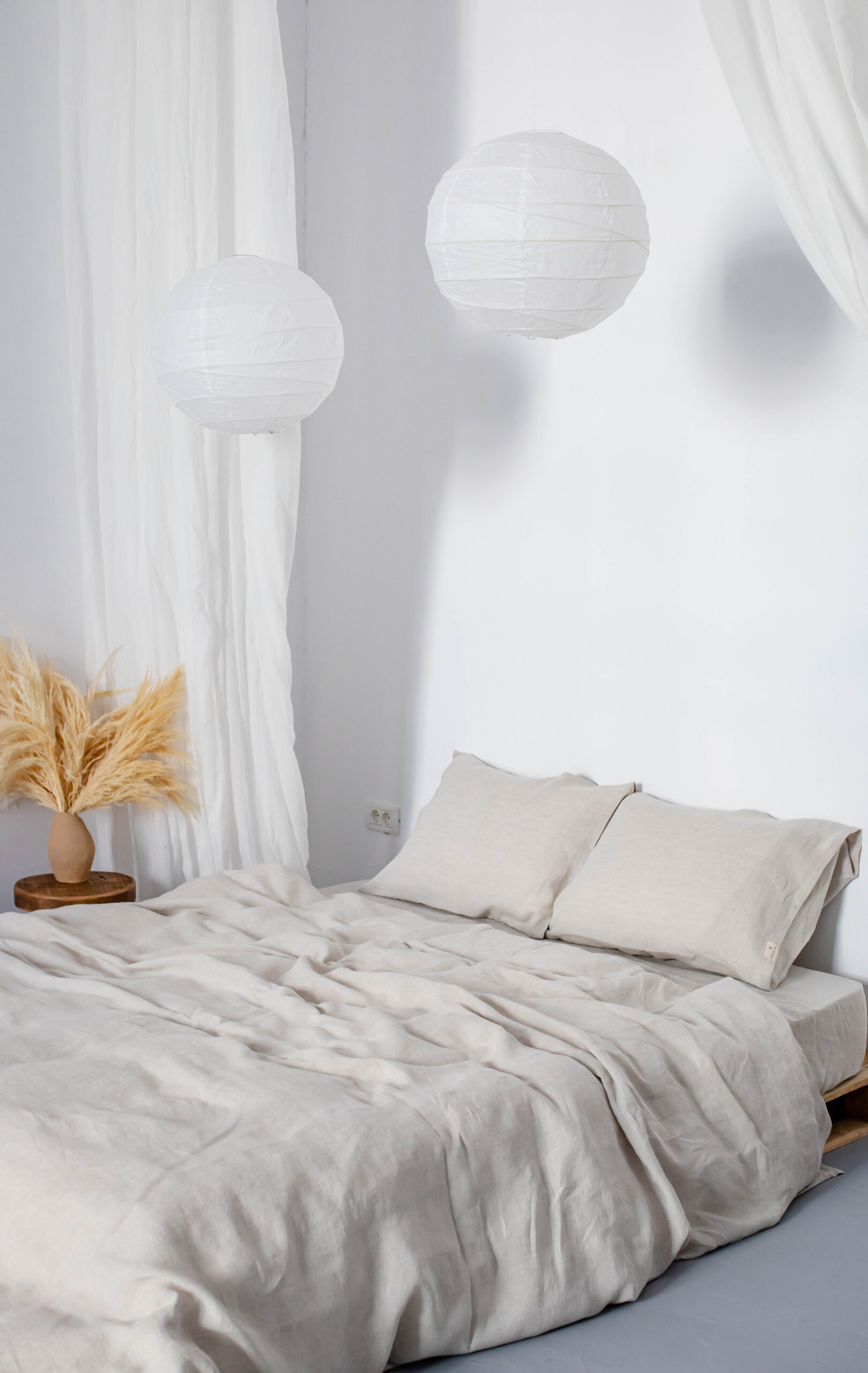 Natural Set Pudebetræk 50x70 og pudebetræk 200x220