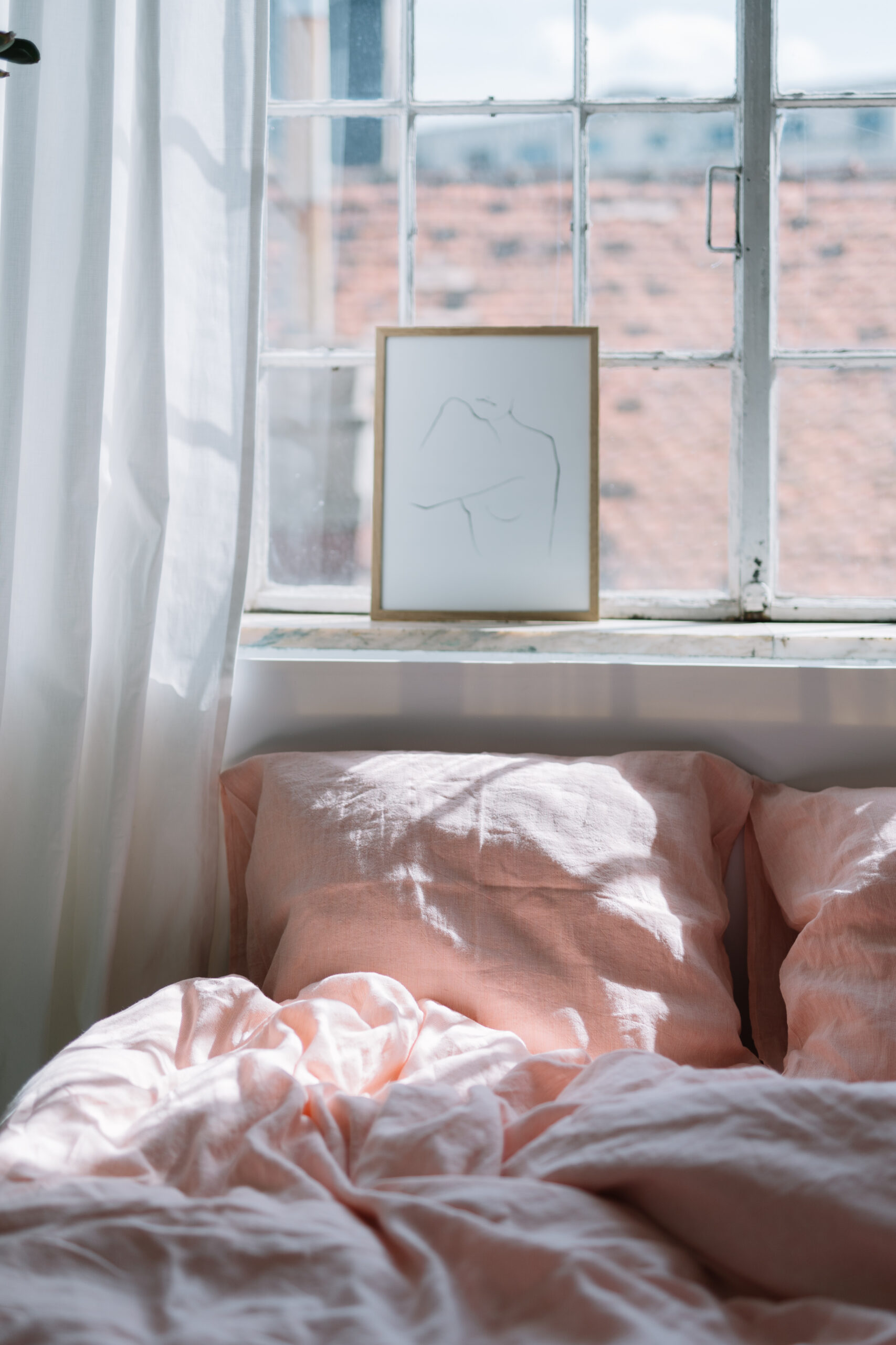 Dusty Pink 50x70 cm pudebetræk og 90x200 cm lagnersæt