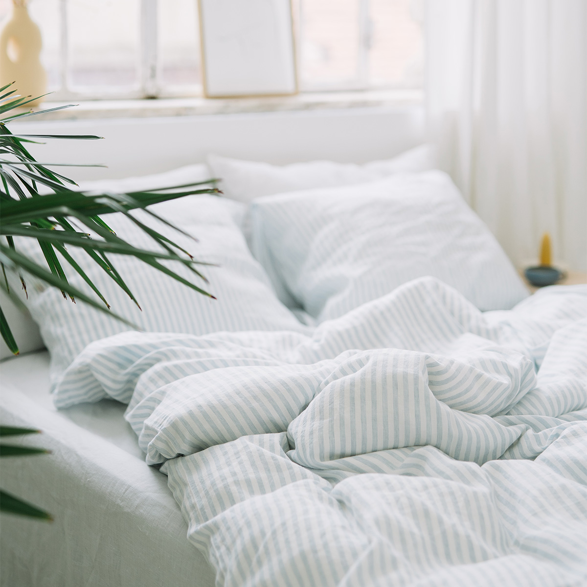 Dusty Blue Large Stripes Pilot Pouch