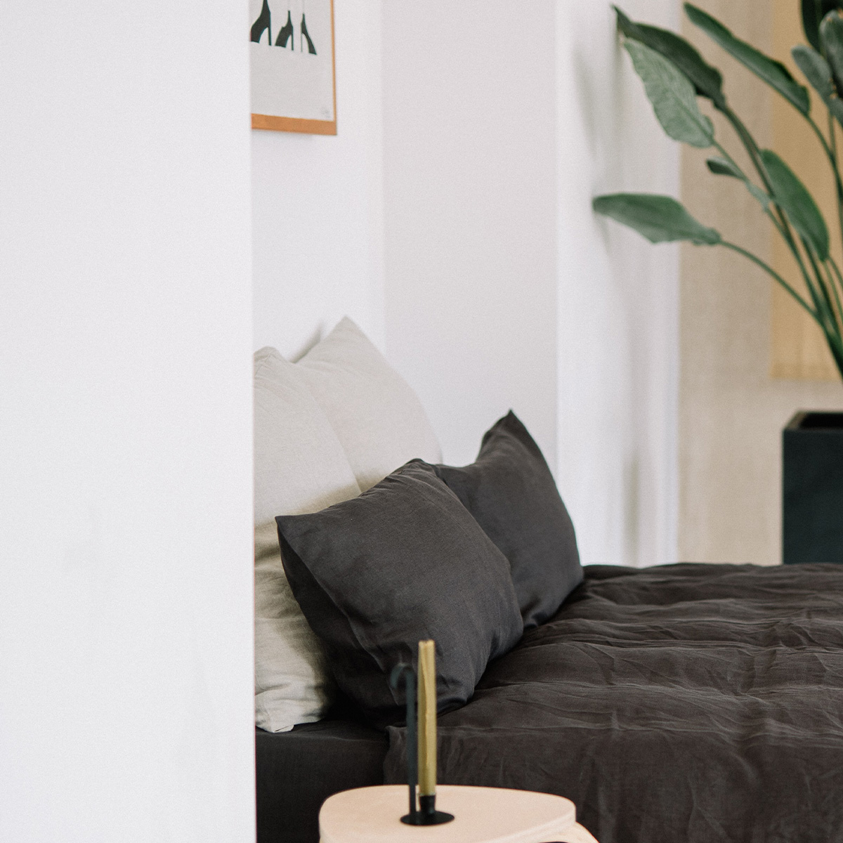 Sæt Storm Grey 50x60 cm pudebetræk og 90x200 cm lagner