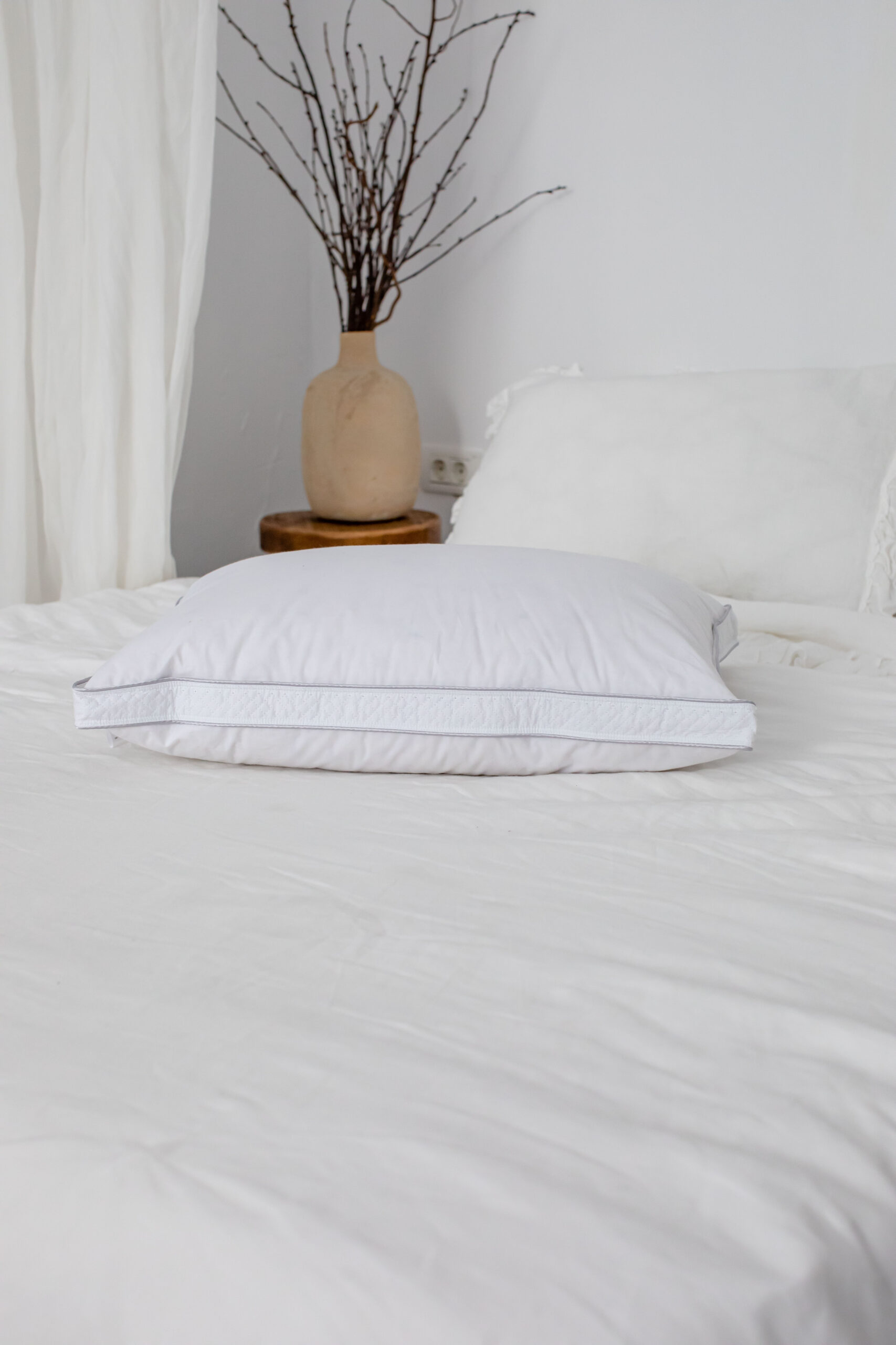 Pude Angel Decor 3 kamre med dun og fjer 50*70 cm med kant