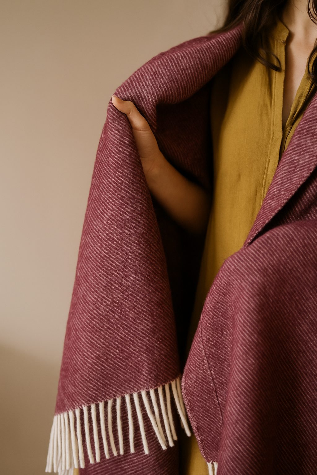 Elements tæppe 100% australsk uld 140x200 cm Fire Pink