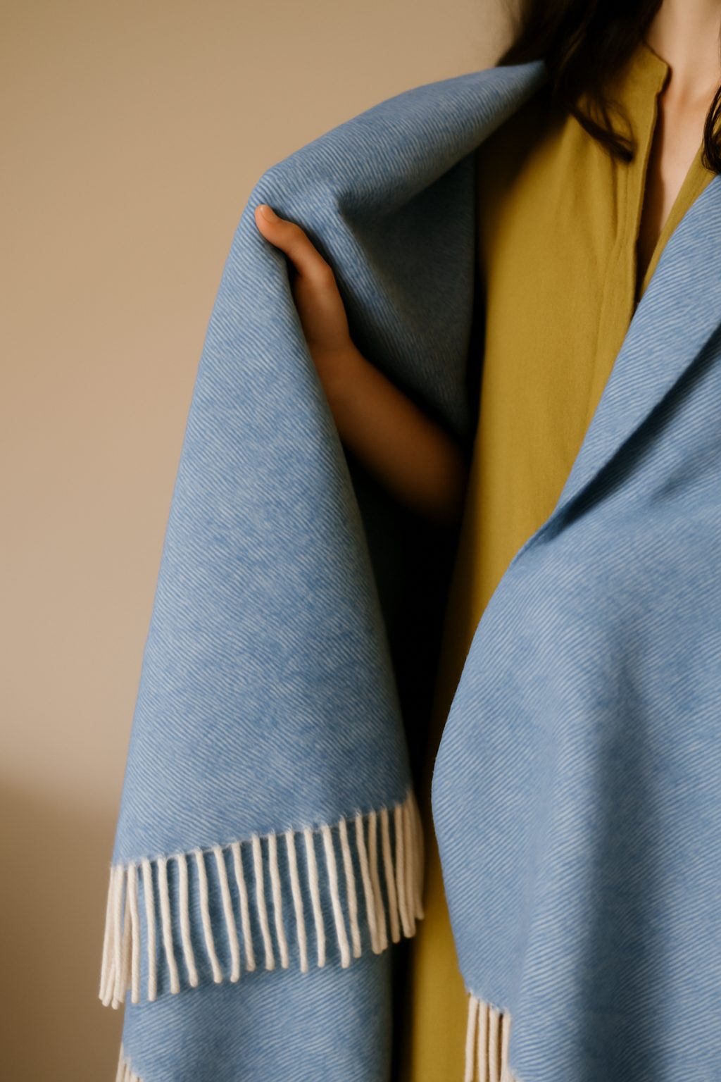 Elements tæppe 100% australsk uld 140x200 cm Vandblå