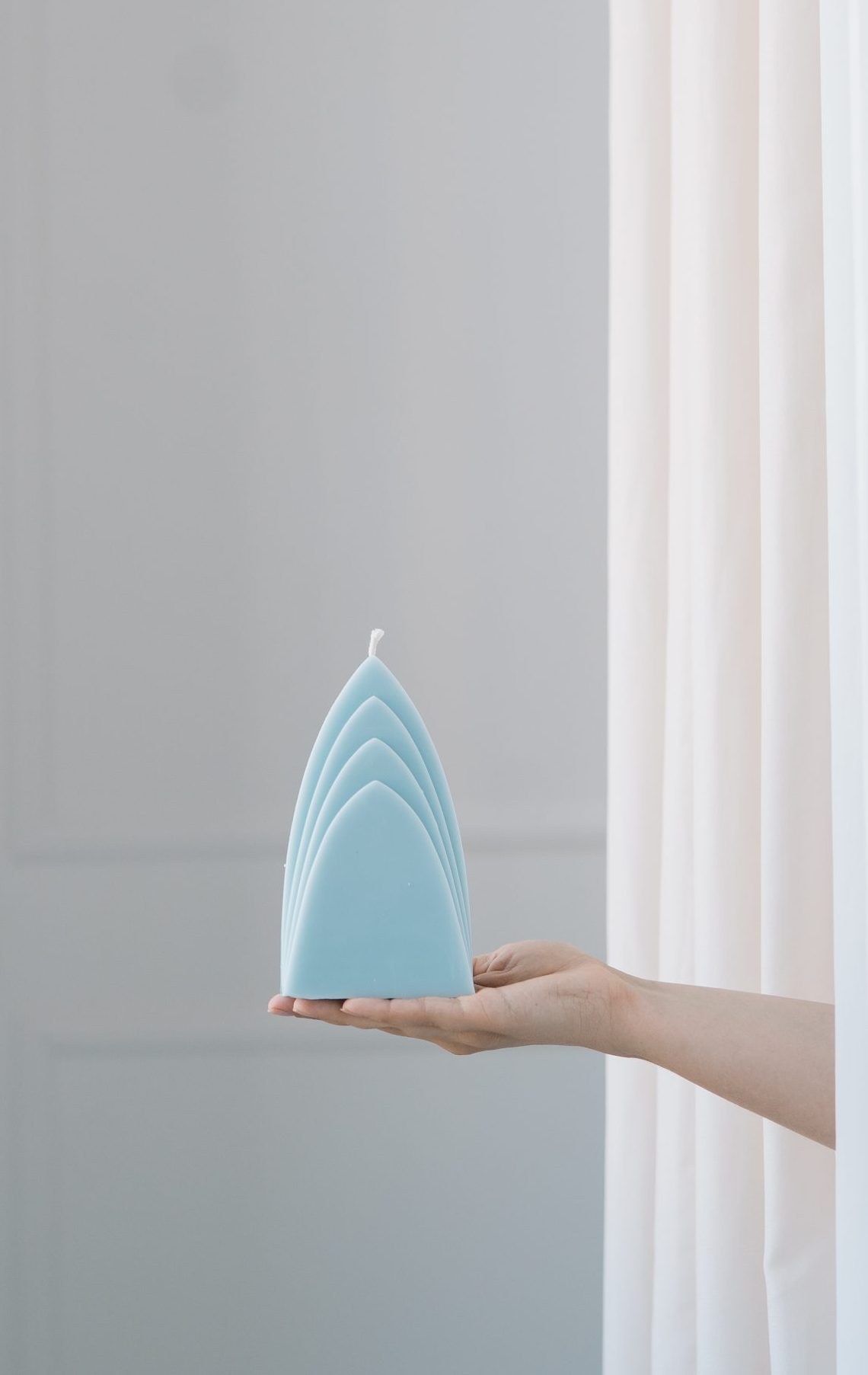 Blue Chapel håndlavet naturligt vokslys