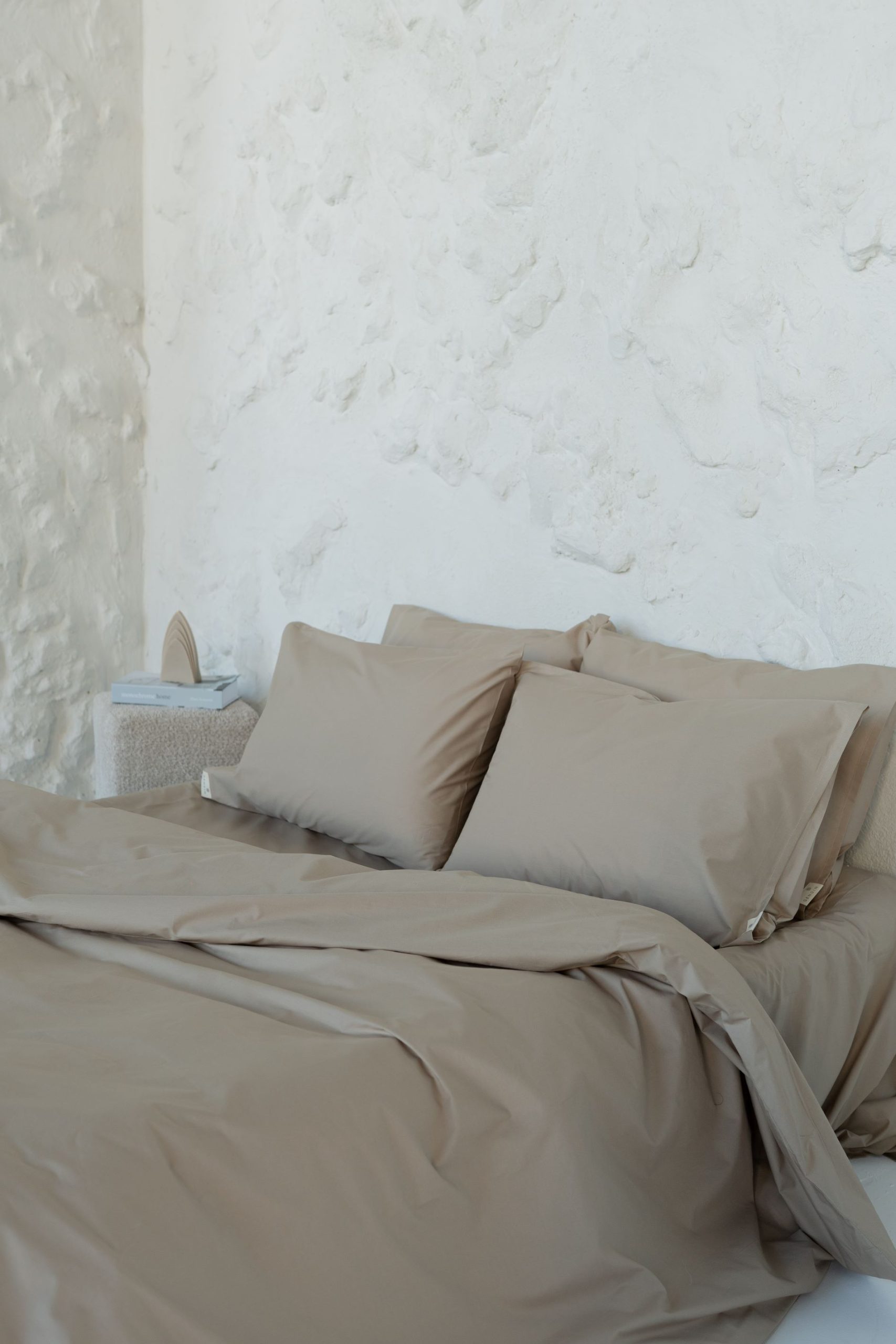 Earth Beige pudebetræk i økologisk bomuld